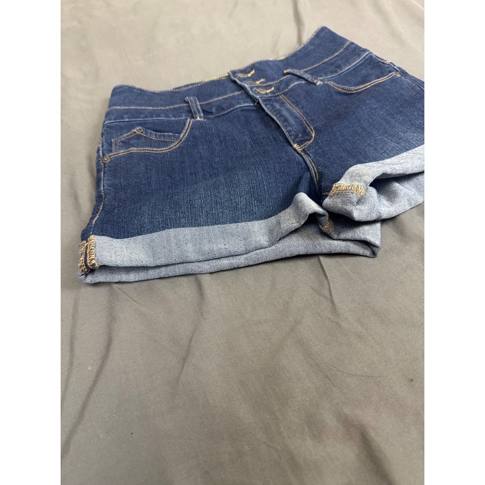 G by GUESS Womens High Waisted Cuffed Denim Shorts Dark Wash Blue Size 29 R60D08 - Picture 12 of 16
